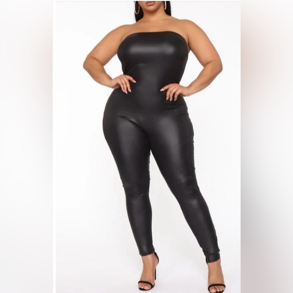 Plus size PU Jumper
